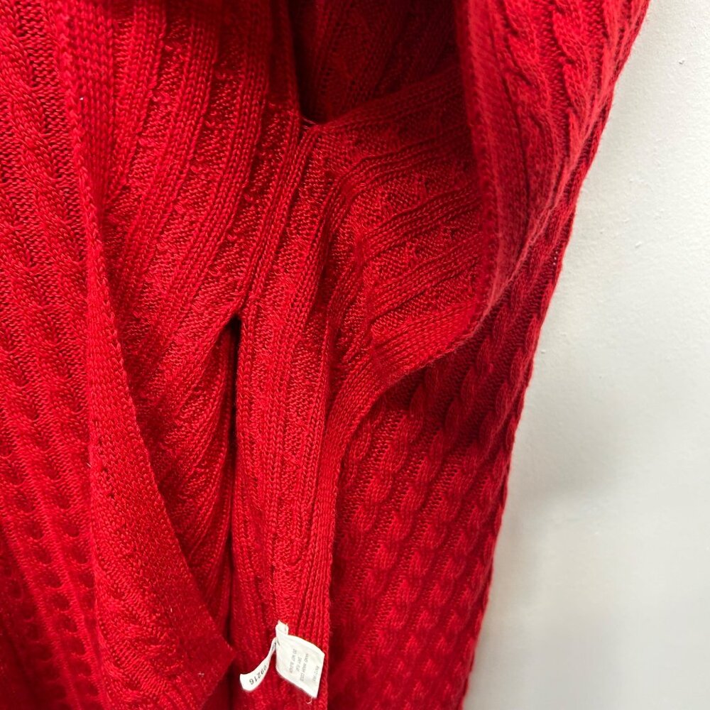 Mudpie boutique red knit oversized poncho OS holiday - Picture 5 of 7